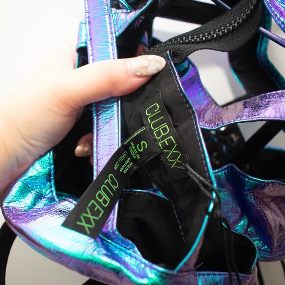 NWT Dollskill Clubexx Rude Awakening Harness Bra/Rave/Festival Top Size Small - Picture 6 of 6